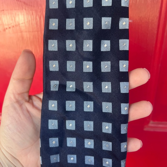 Calvin Klein Blue Square Tie Dress Attire Formal Wear - Picture 1 of 5